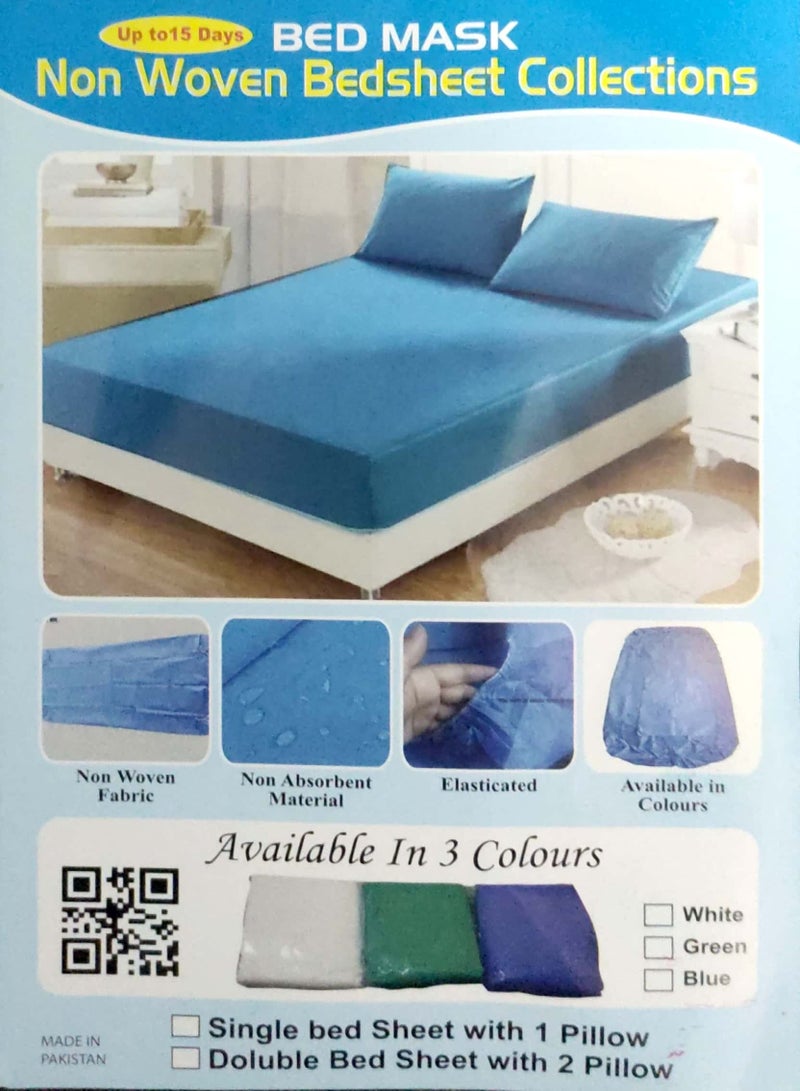 Generic Double Bed Mask Blue for Comfort